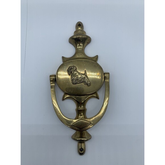 VNT Brass Door Knocked Scottish Terrier Design Made In India - Picture 1 of 5